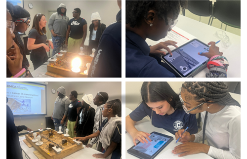 Students tour the facility